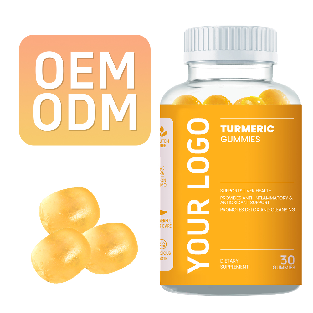 Turmeric - Verpakking voor kurkuma-gummy snoepjes, fles, wegwerpverpakking,